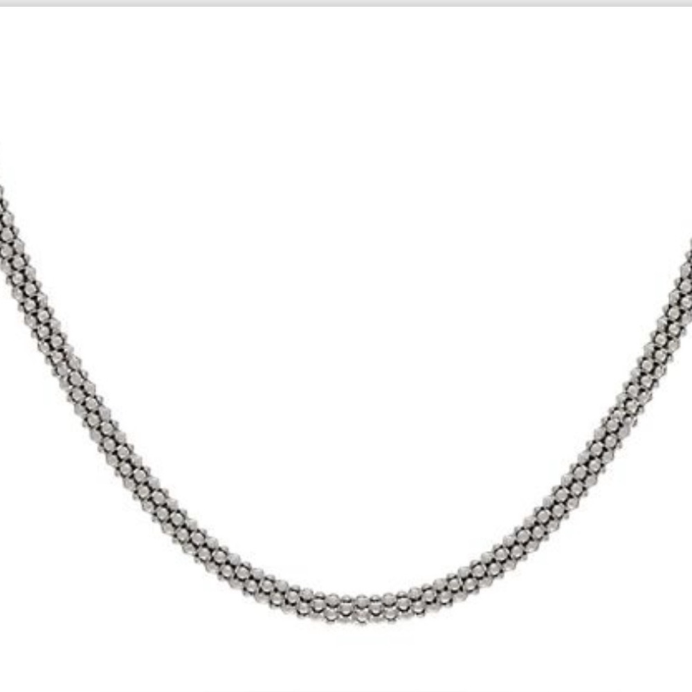 Italian Black Rhodium 18" Coreana Necklace